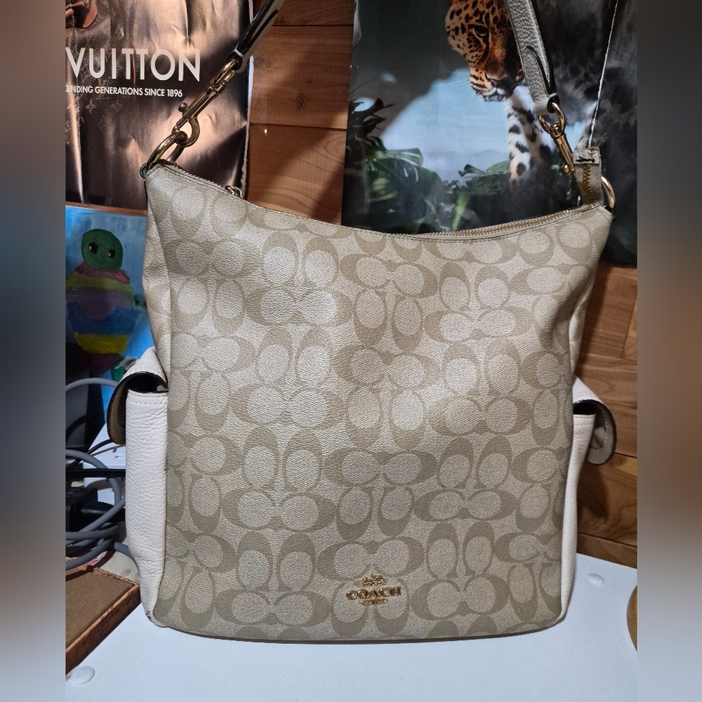 Coach Pennie Beige and White Women's Bag
